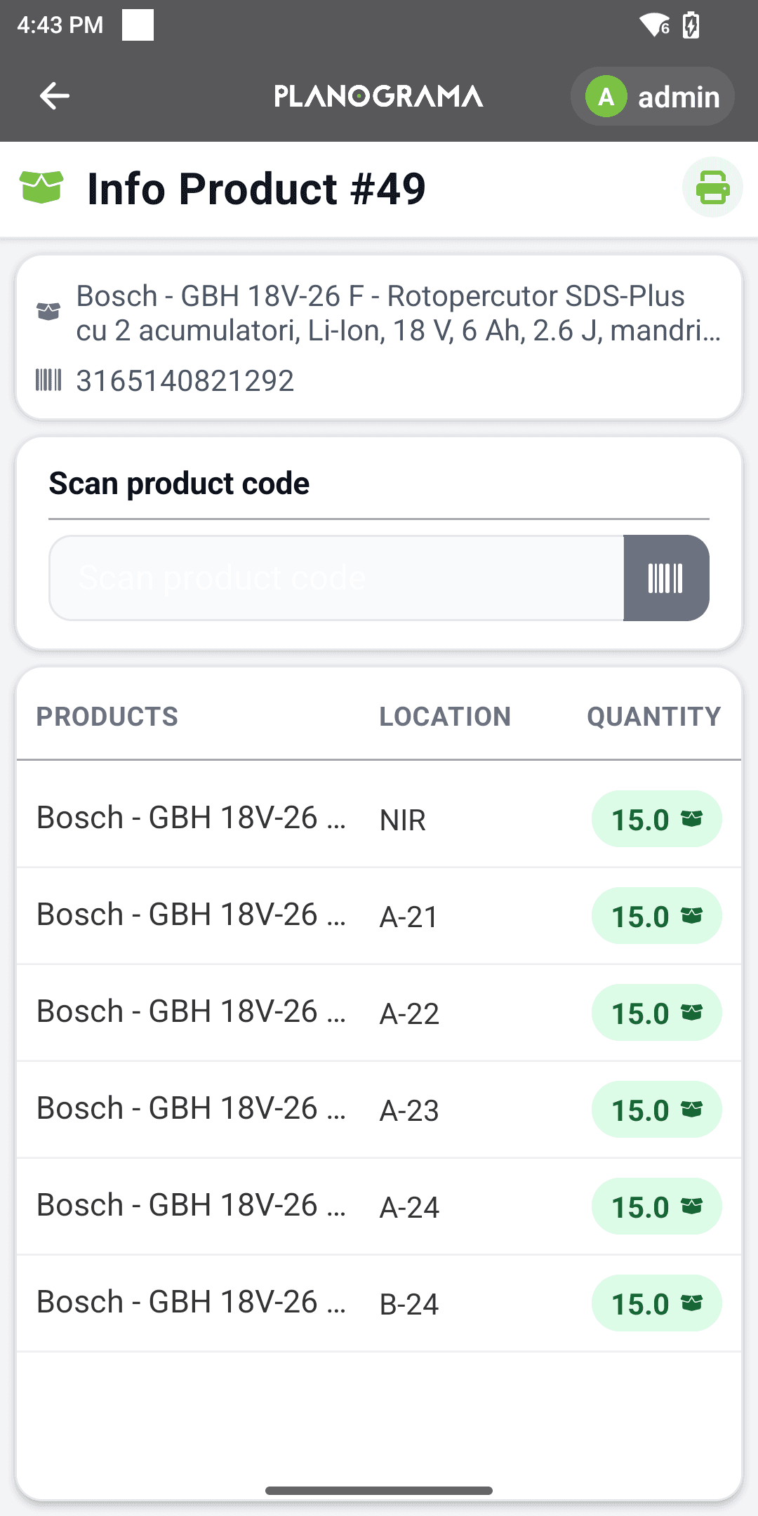 Barcode- oder RFID-Scannen